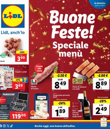 Buone Feste! Speciale Menu